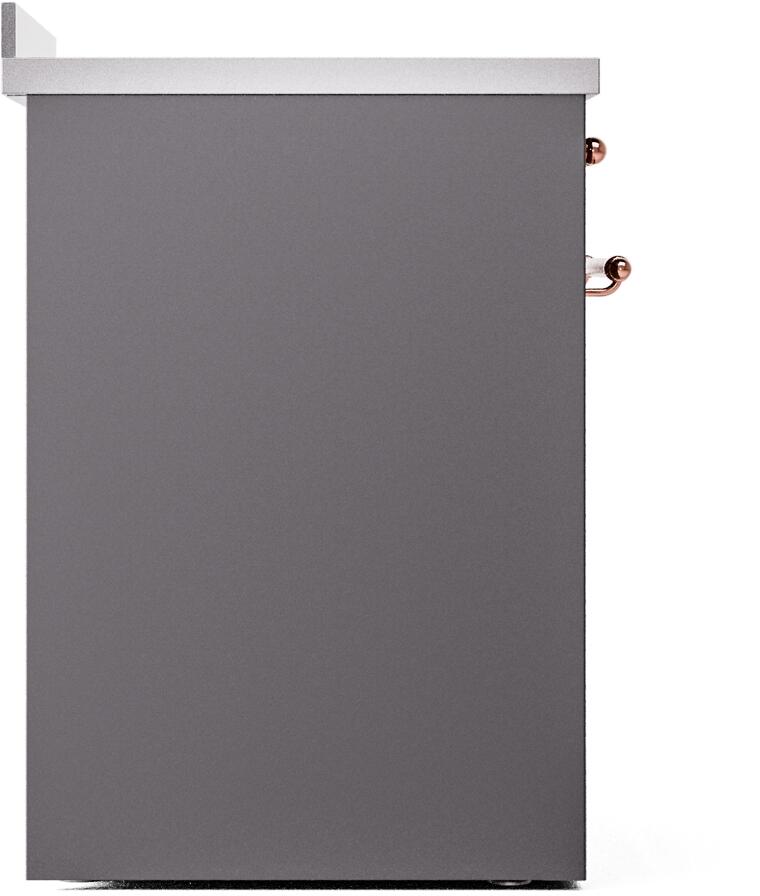 Nostalgie II 30 Inch Electric Freestanding Range in Matte Graphite with Copper Trim