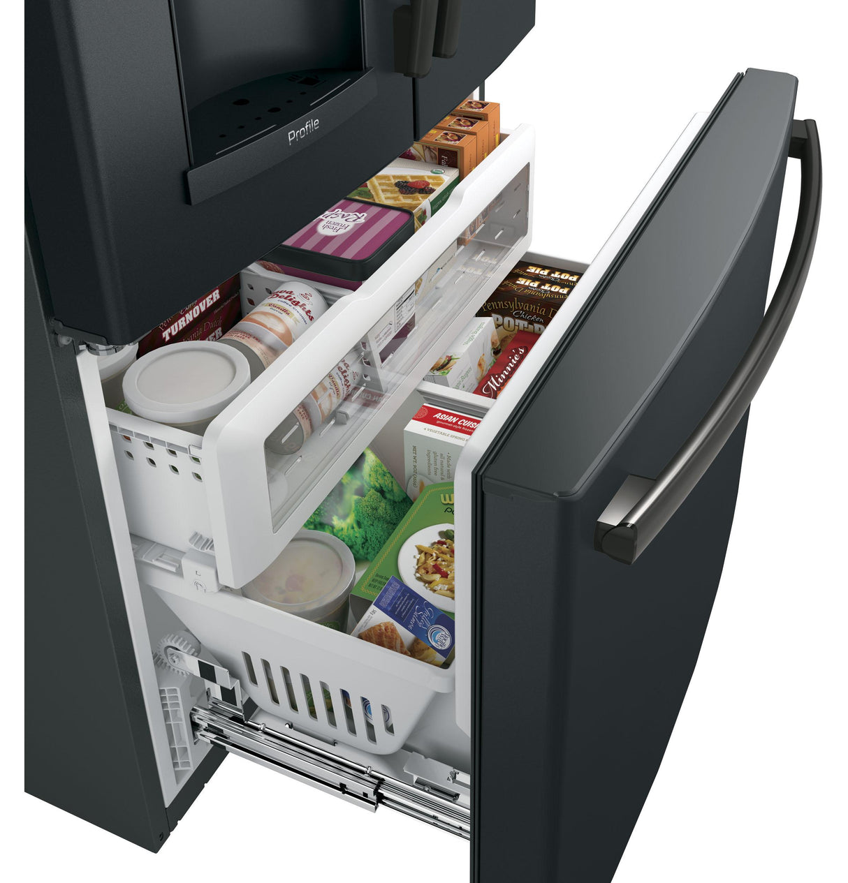 GE Profile™ Series ENERGY STAR® 22.2 Cu. Ft. Counter-Depth French-Door Refrigerator with Keurig® K-Cup® Brewing System