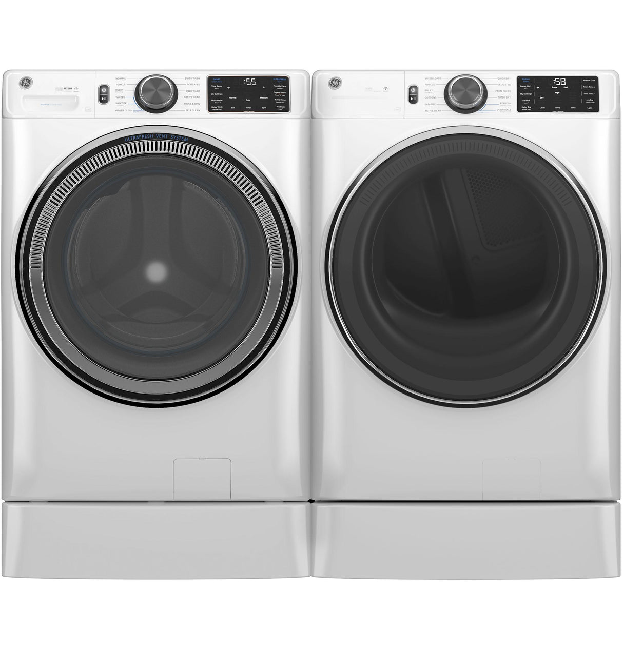 GE® ENERGY STAR® 5.0 cu. ft. Capacity Smart Front Load Steam Washer with SmartDispense™ UltraFresh Vent System with OdorBlock™ and Steam