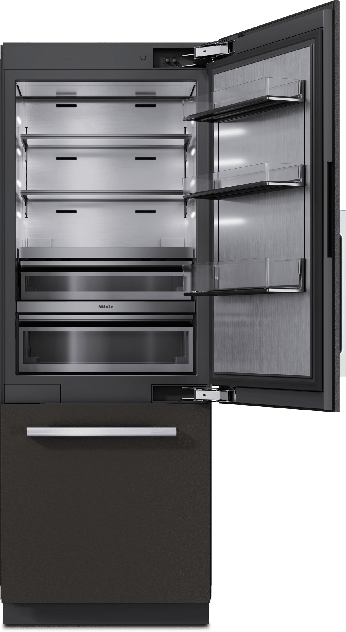 KFMC 3632 R Compatible with furniture fronts - MasterCool™ fridge-freezer MasterFresh Pro AirClean System IceMaker Water dispenser ColdSteel