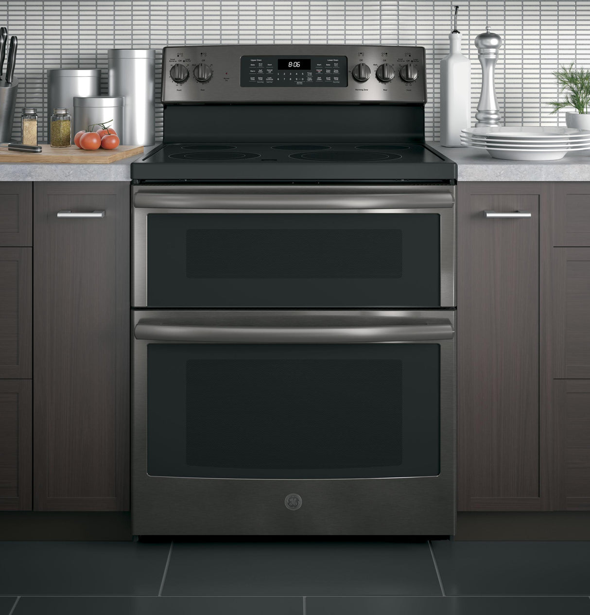 GE® 30" Free-Standing Electric Double Oven Convection Range