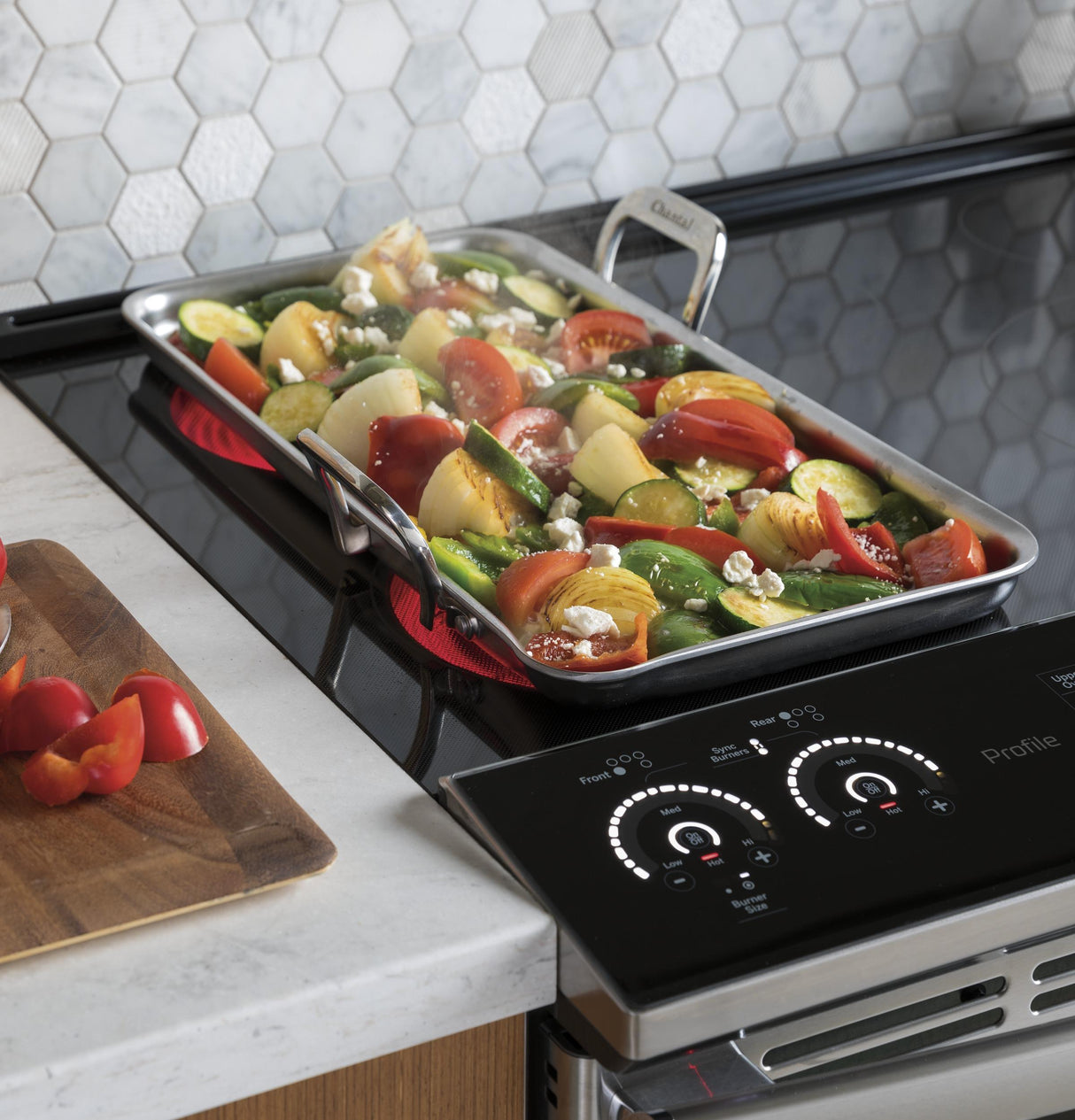 GE Profile™ 30" Smart Slide-In Electric Double Oven Convection Range