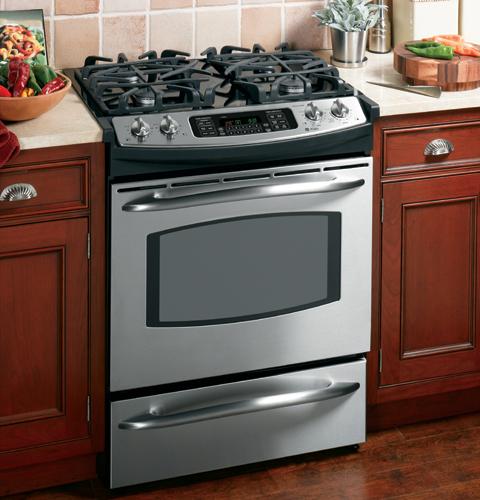 GE Profile 30" Dual Fuel Slide-In Range