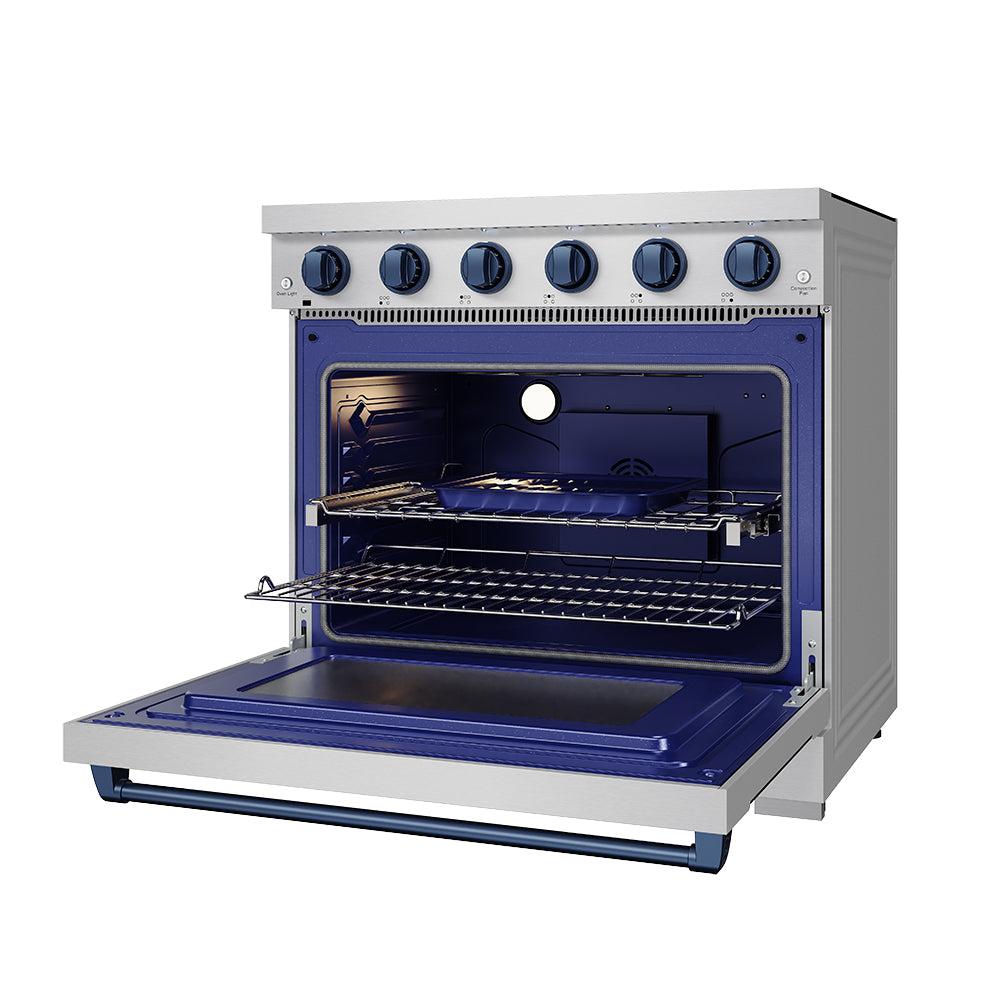 36 Inch Professional Electric Range In Stainless Steel/blue Gordon Ramsay Series