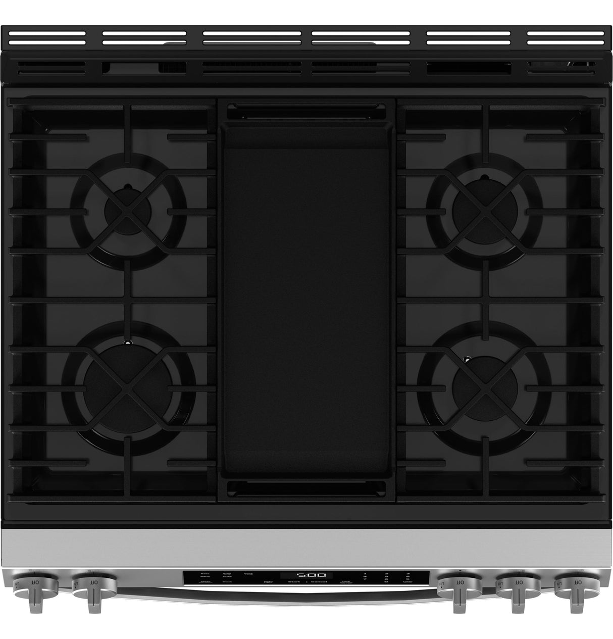GE® 30" Slide-In Front-Control Gas Range with Crisp Mode
