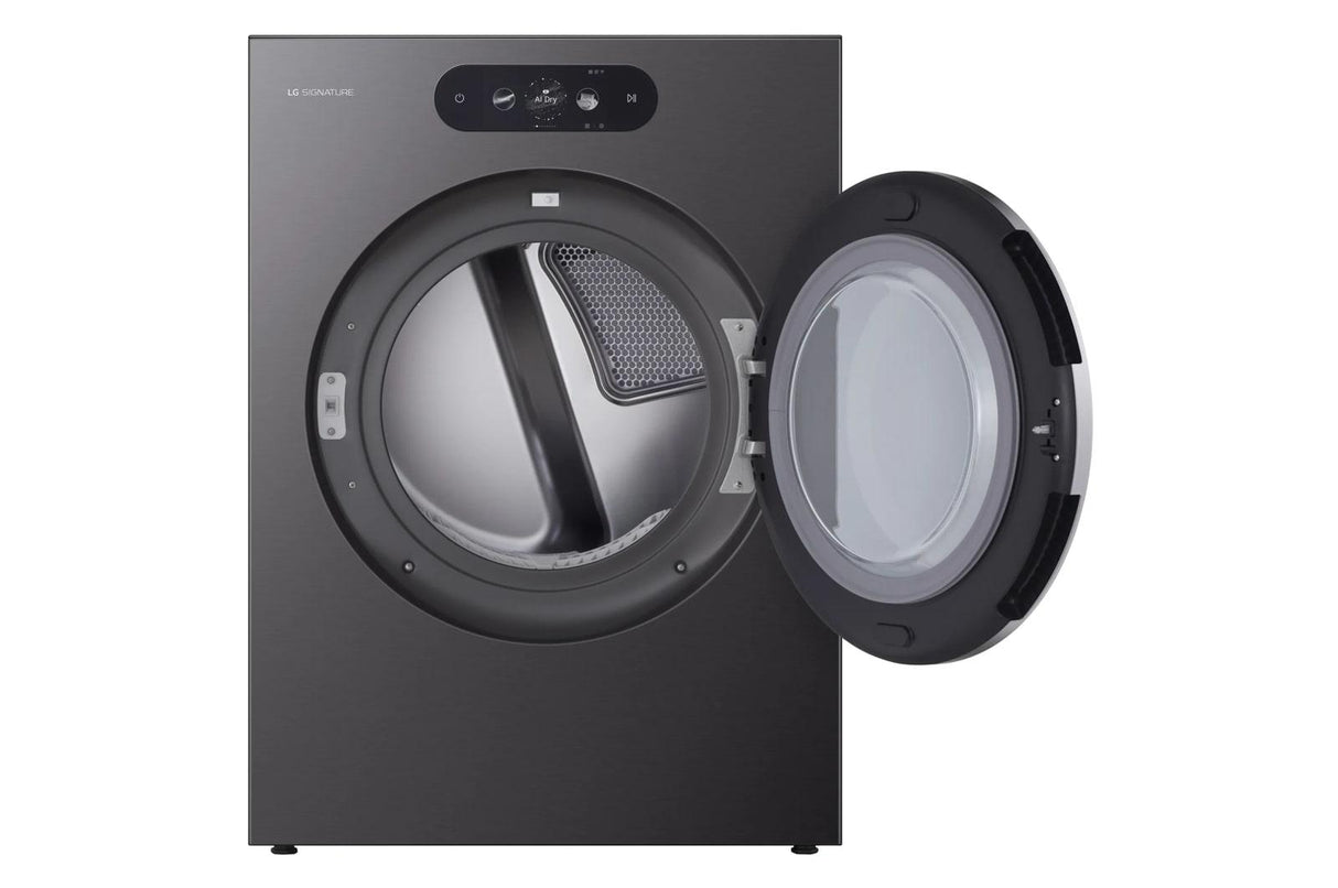 LG SIGNATURE 9.0 cu. ft. Mega Capacity Smart Front Load Electric Dryer with Built-In Intelligence, TurboSteam® and Touch LCD Control