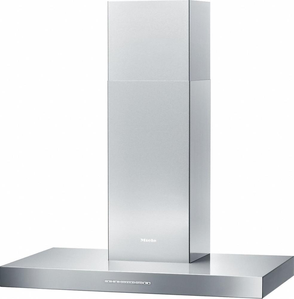 DA 6596 W Puristic Canto AM Wall ventilation hood with energy-efficient LED lighting and backlit controls for easy use.