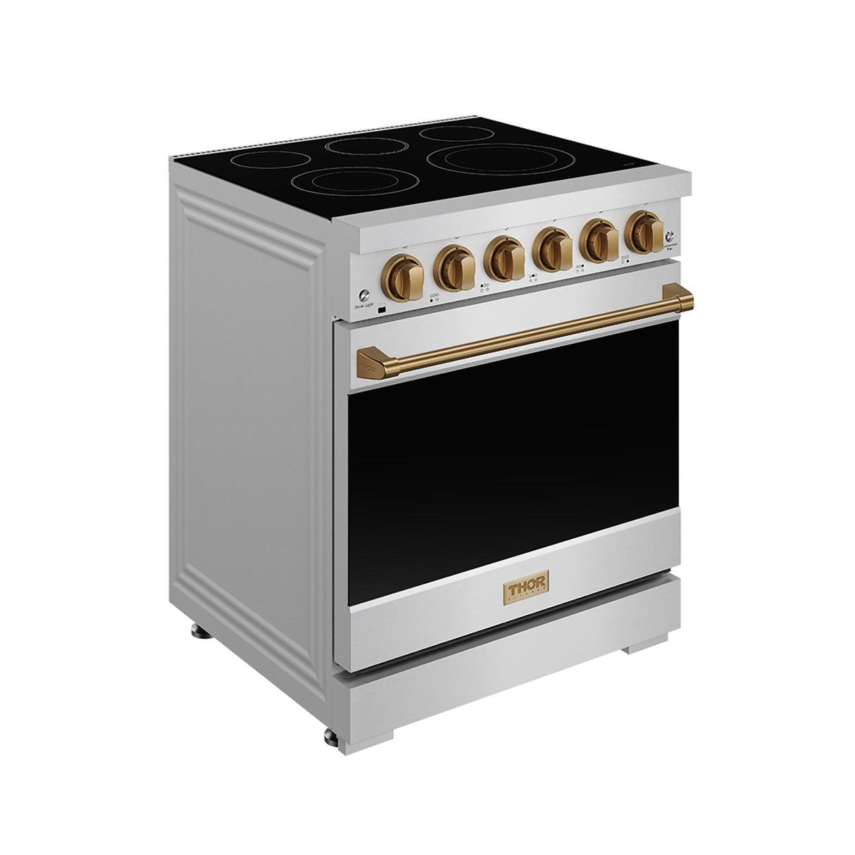 30 Inch Professional Electric Range With Precision Knob Control In Stainless Steel and Bronze Gordon Ramsay Series
