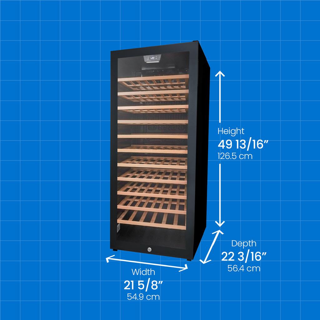 Danby 94 Bottle Free-Standing Wine Cooler in Black