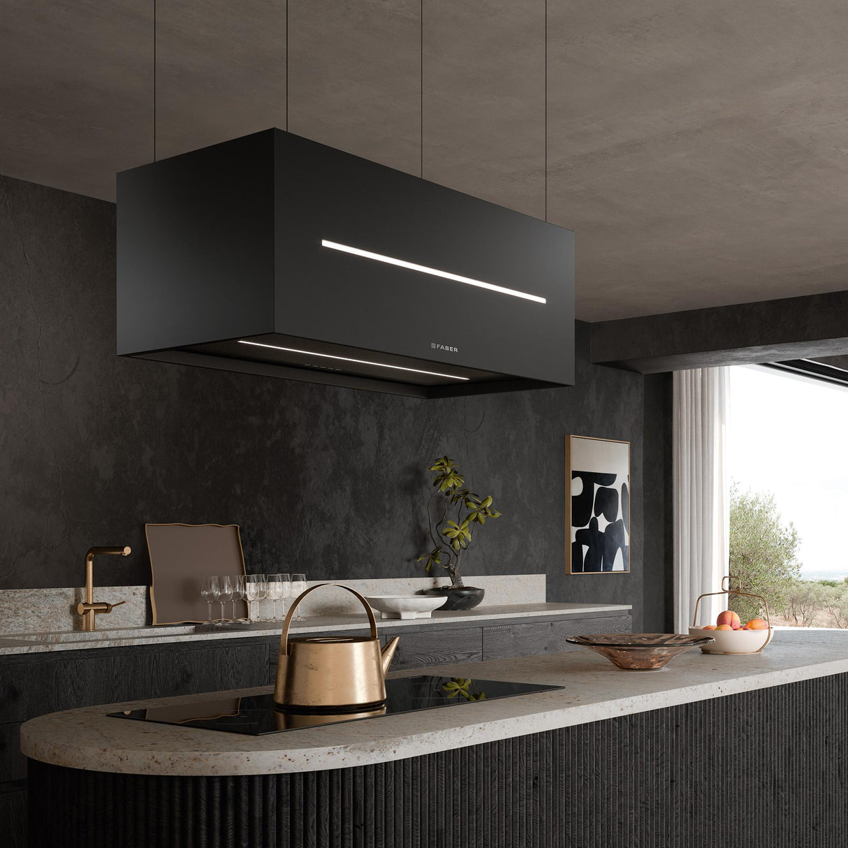 Graziosa Isola 31" Matte Black 600 CFM