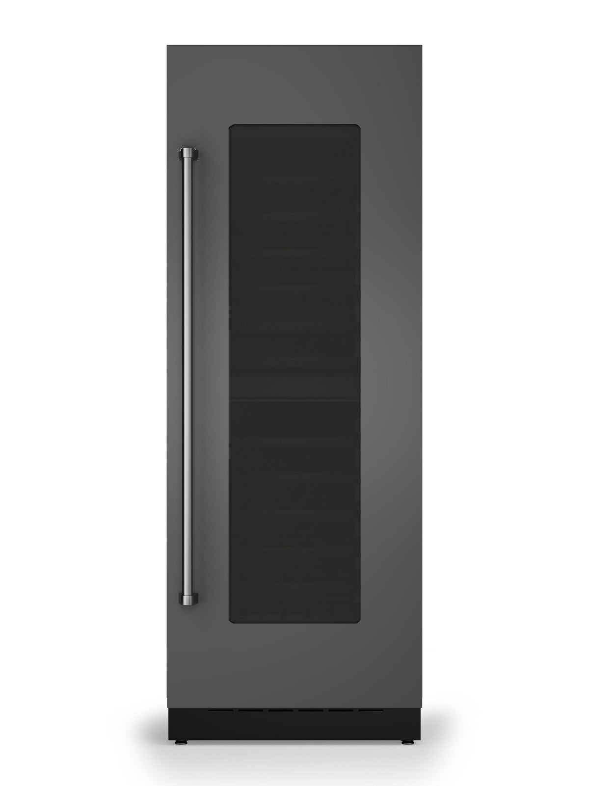 30"W. Integrated Wine Cellar Door Panel - Damascus Gray Right Hinge