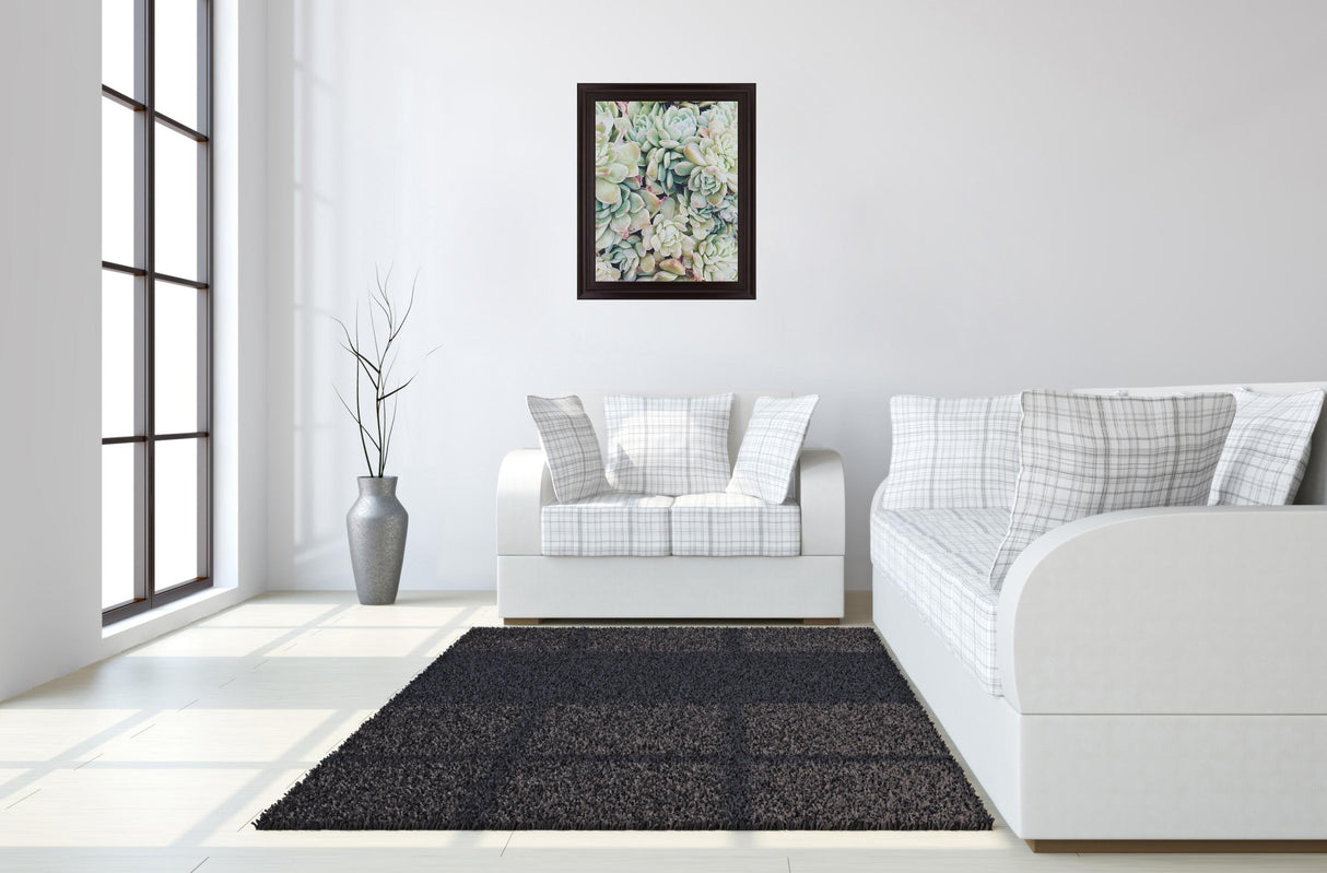 Verdant Rosette Cluster 28 in. x 34 in. Framed Wall Art