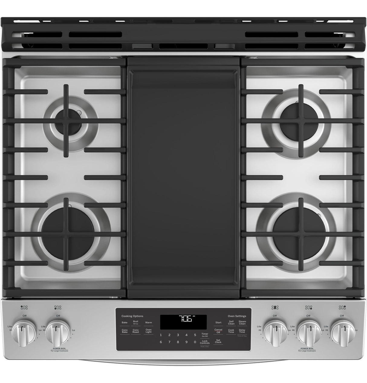 GE® 30" Slide-In Front-Control Convection Gas Range