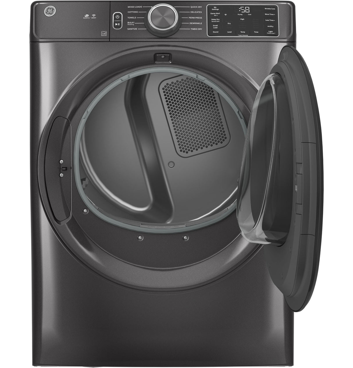 GE® ENERGY STAR® 7.8 cu. ft. Capacity Smart Front Load Electric Dryer with Sanitize Cycle