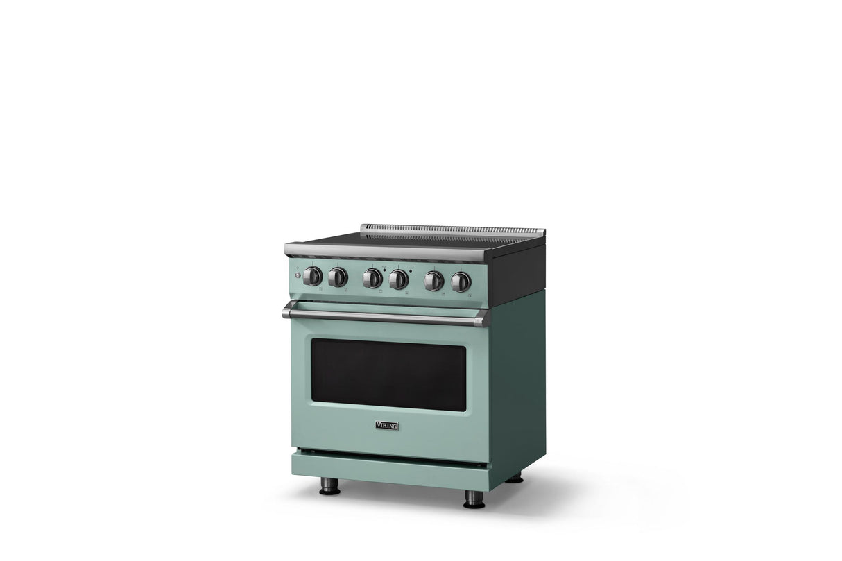 30"W. Induction Range (Finish: Splash, Trim: Polished Chrome)
