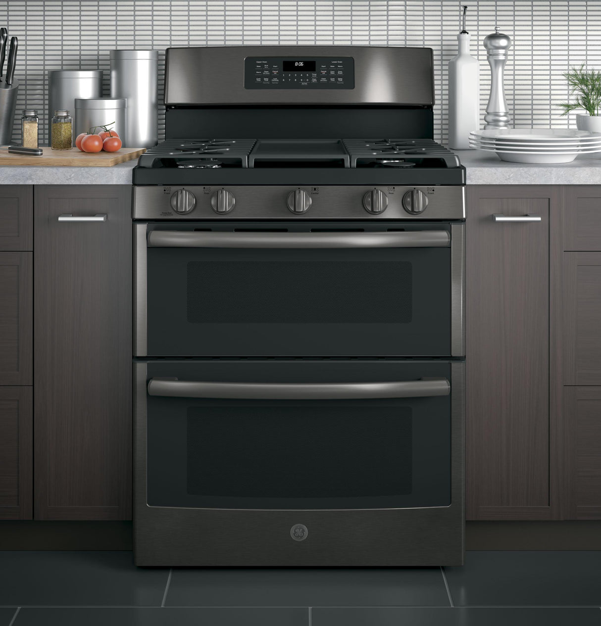 GE® 30" Free-Standing Gas Double Oven Convection Range