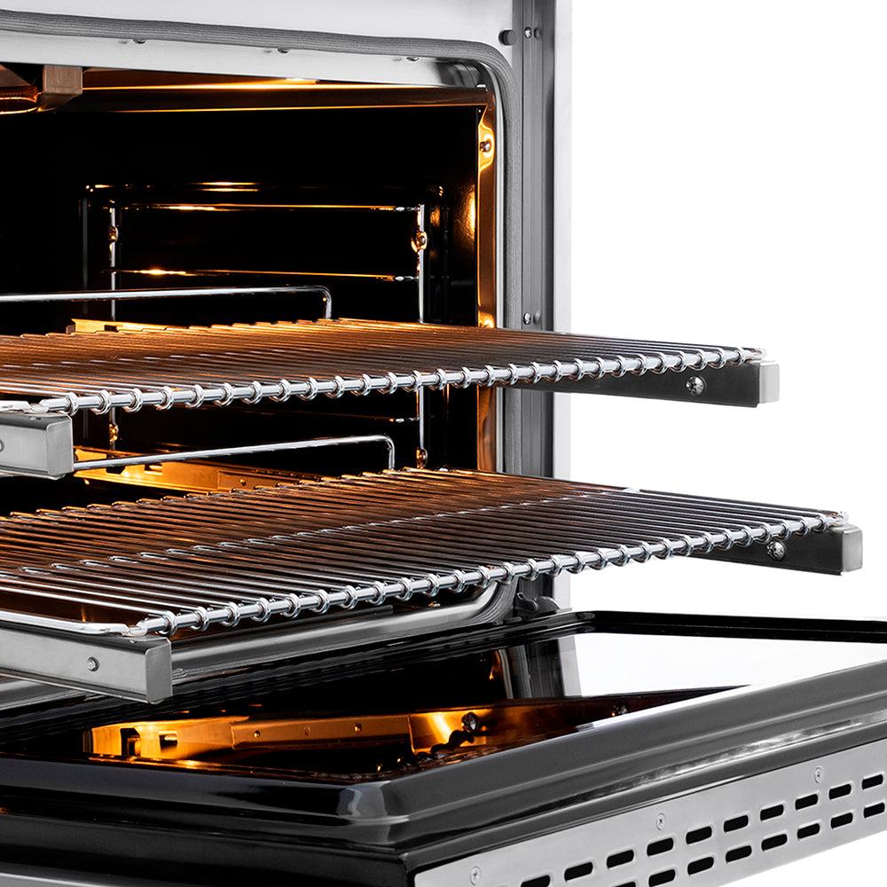 ZLINE Autograph Edition 36 in. 5.2 cu. ft. Paramount Gas Range with 6 Burner DuoPro? Cooktop and Convection Gas Oven in Stainless Steel with Champagne Bronze Helix Handle and Accents (PSGRZ-36-KCB)