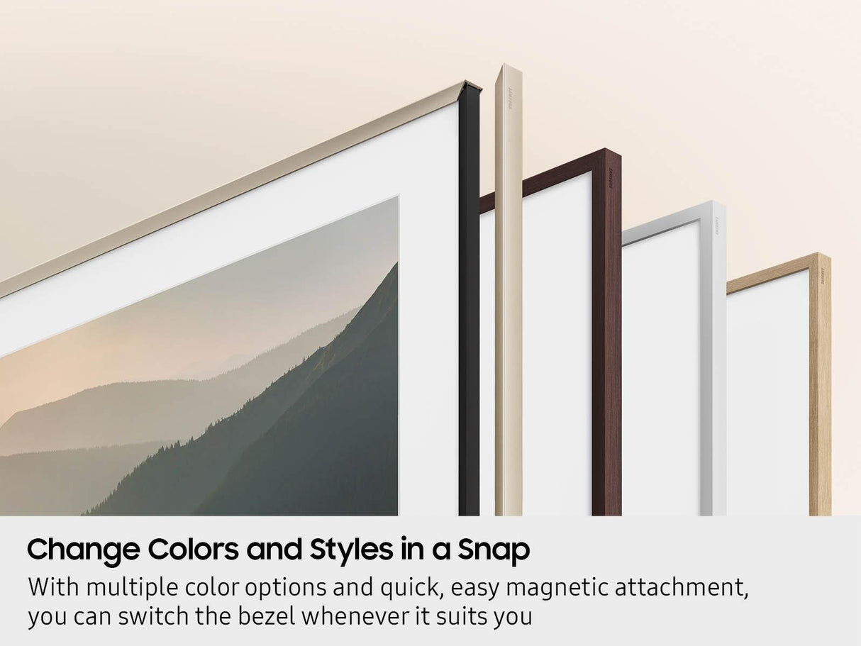 85 Inch The Frame Custom Bezel - Sand Gold Metal Magnetic Attachment Easy Install Premium Finish