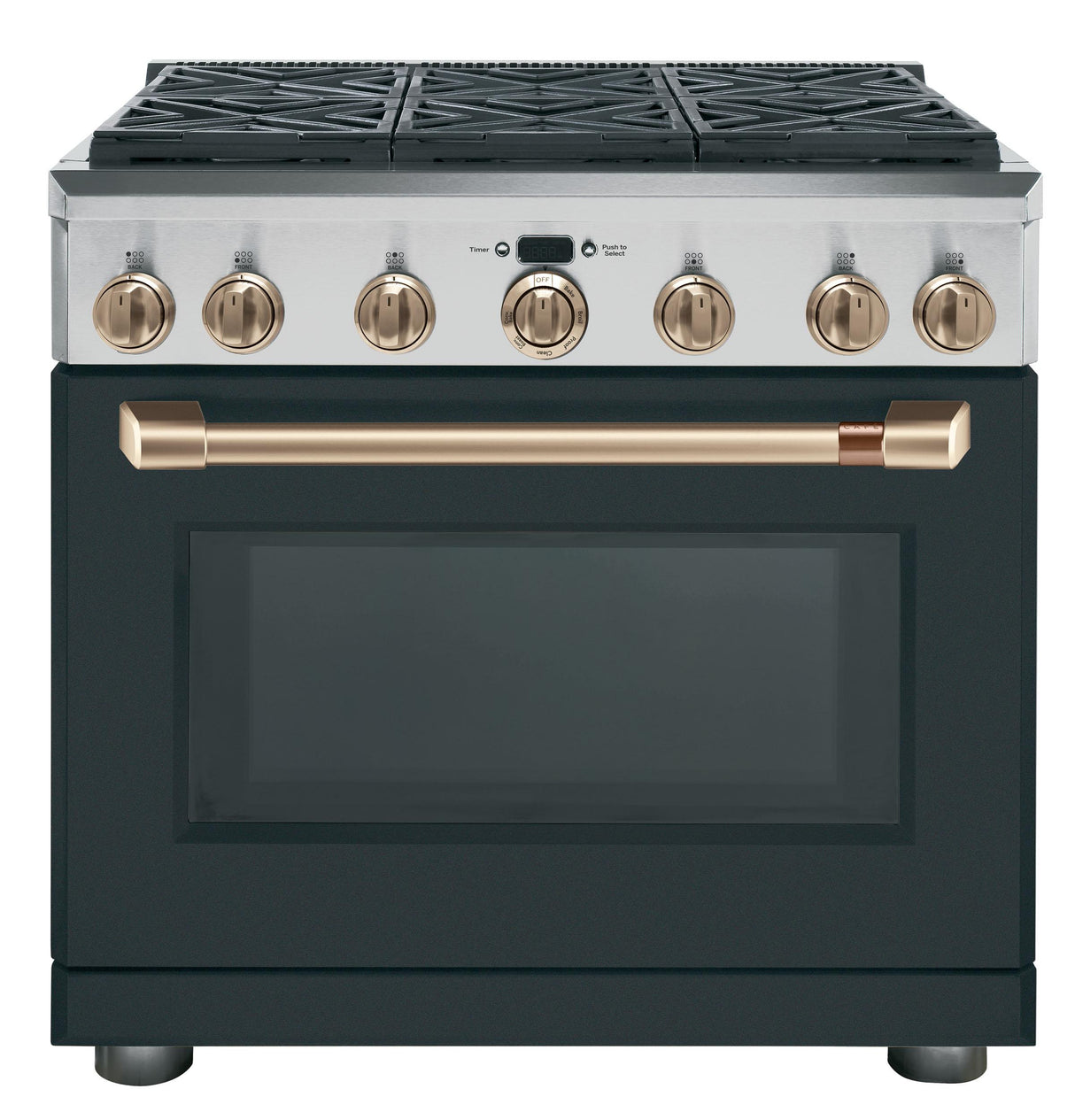 Café™ 36" Brushed Bronze Handle & Knob Set for Pro Range and Rangetop