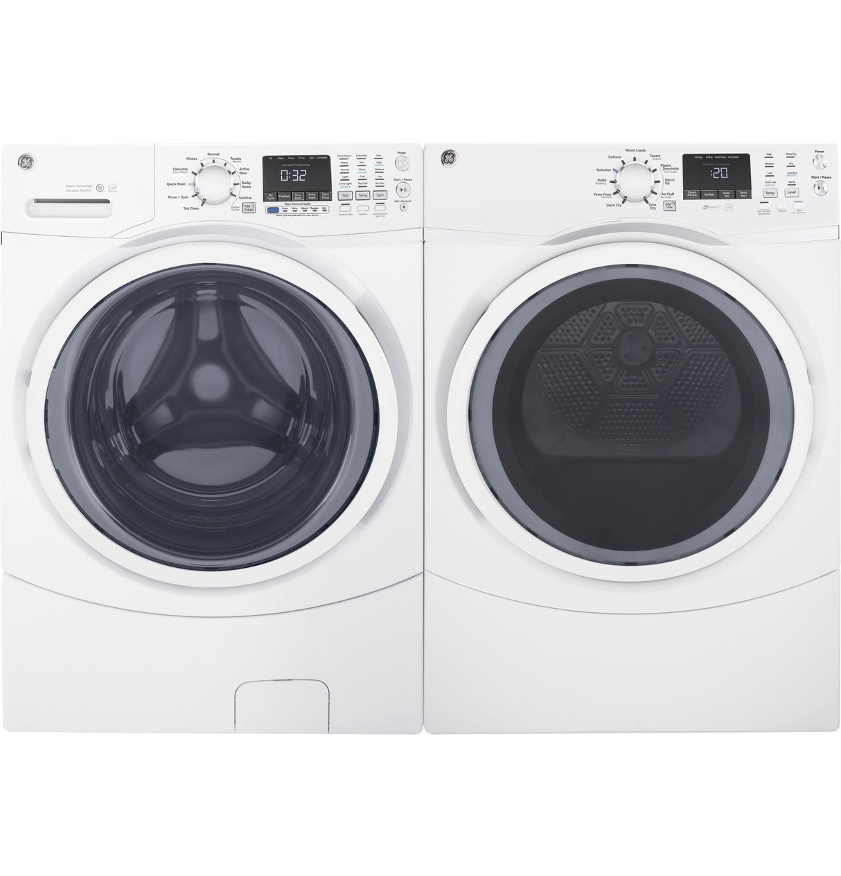 GE® 7.5 cu. ft. Capacity Front Load Electric Dryer with Steam