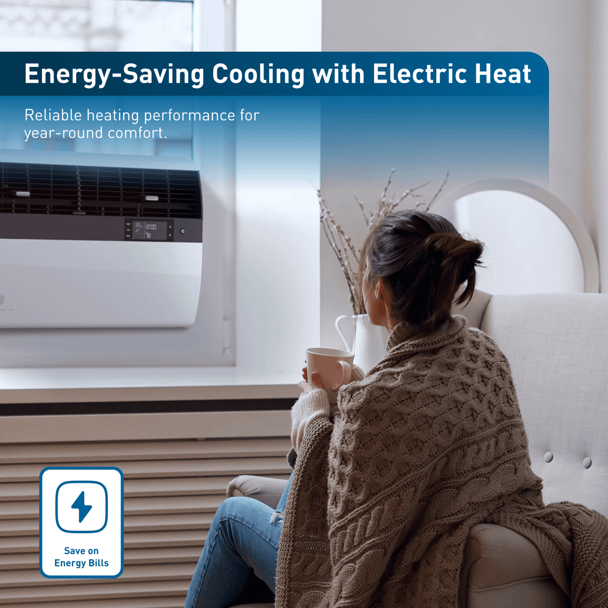 Friedrich K hl Inverter 16,000 BTU 230V Smart Window/Wall Air Conditioner with Electric Heat