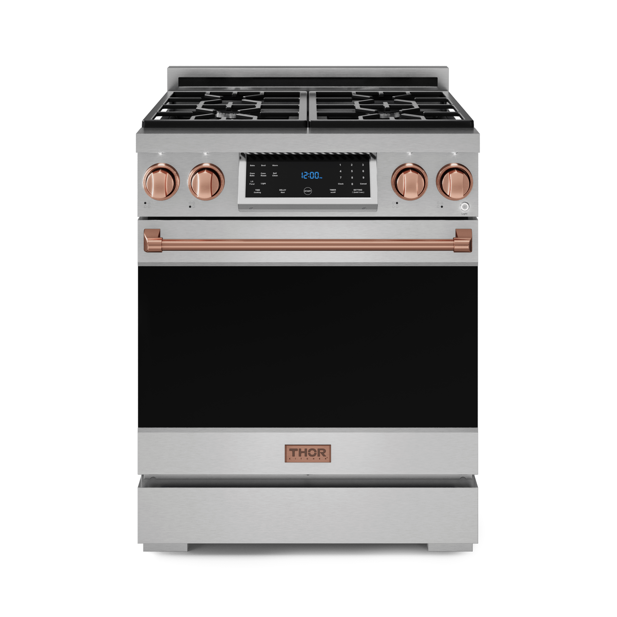 30 Inch Professional Gas Range With Tilt Panel Touch Control In Stainless Steel/rose Gold Gordon Ramsay Series