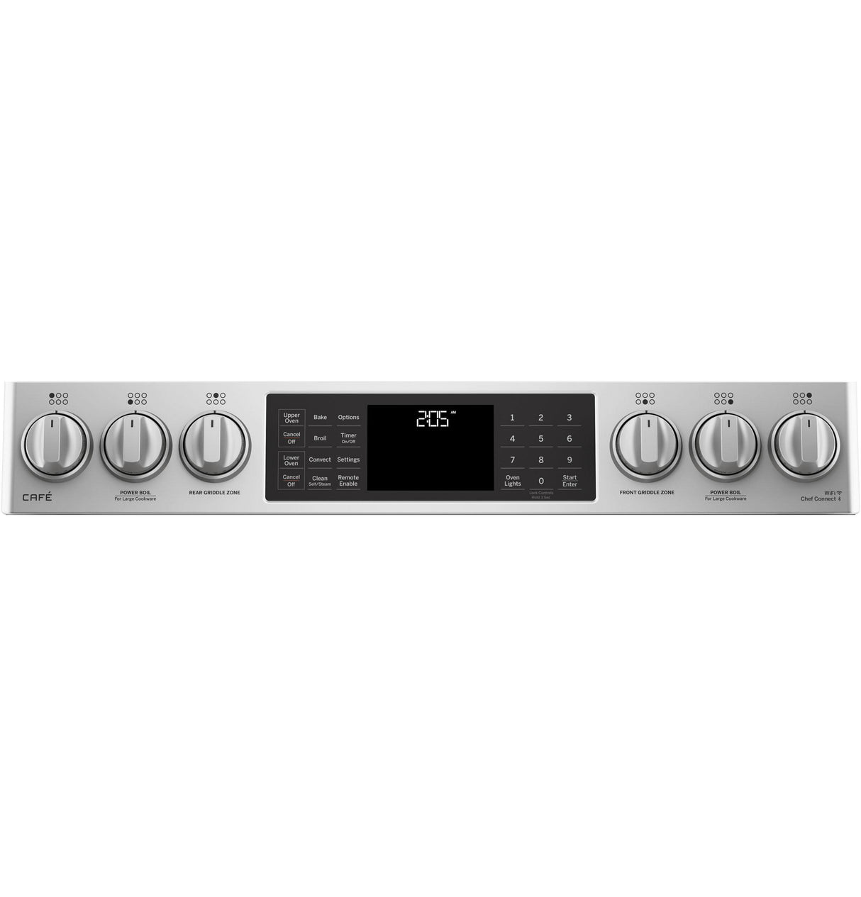 GE Cafe™ Series 30" Slide-In Front Control Dual-Fuel Double Oven with Convection Range