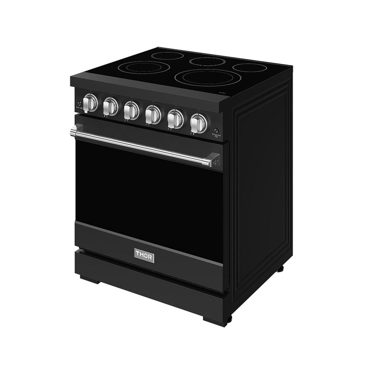 30 Inch Professional Electric Range With Precision Knob Control In Black and Stainless Steel Gordon Ramsay Series