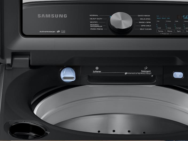 WA7200 5.4 cu. ft. Top Load Washer with Active WaterJet in Black Stainless Steel