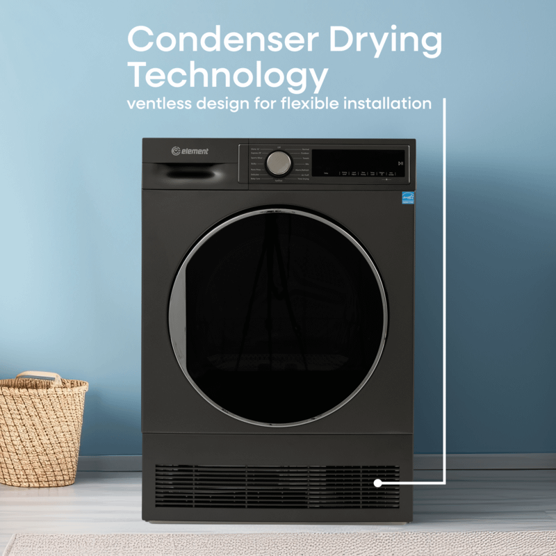 Element 4.0 cu. ft. Front Load Electric Dryer - Gray, ENERGY STAR (ECD4224EGG)