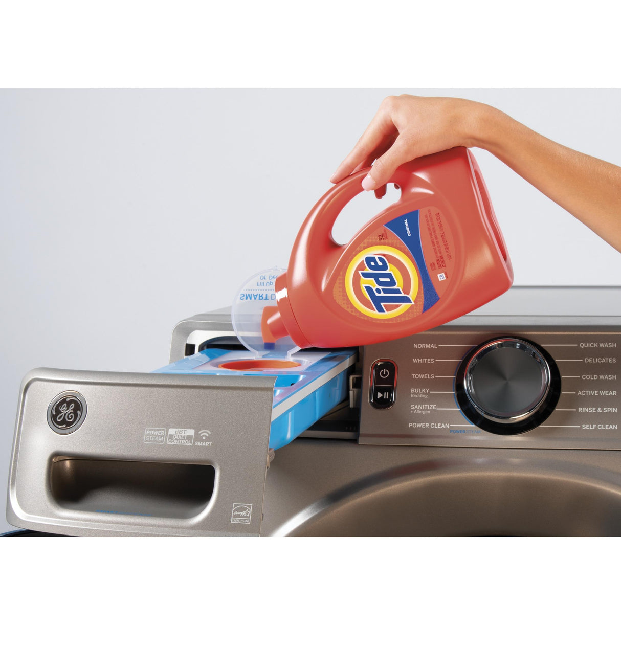 GE® ENERGY STAR® 4.8 cu. ft. Capacity Smart Front Load Steam Washer with SmartDispense™ UltraFresh Vent System with OdorBlock™ and Steam