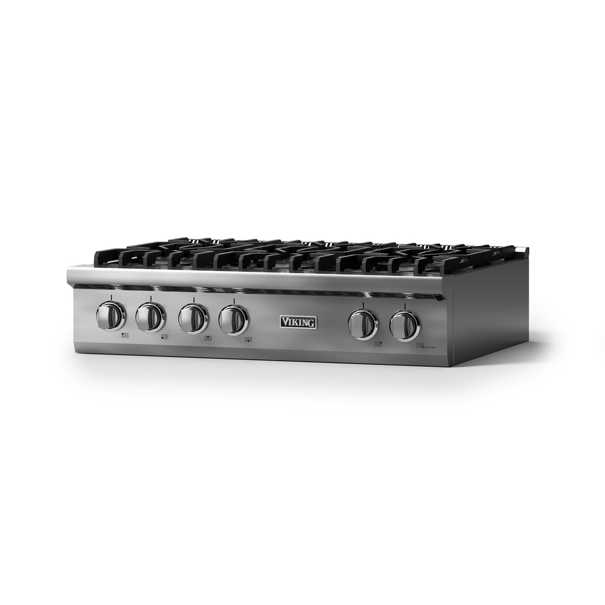 36"W. Gas Rangetop (Burner: 6b, Finish: Stainless Steel, Trim: Polished Chrome, Fuel: Natural Gas)