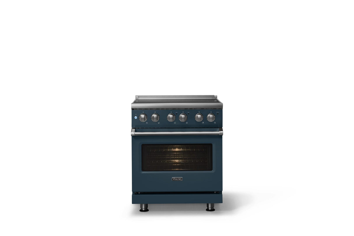 30"W. Electric Range (Finish: Squall, Trim: Polished Chrome)