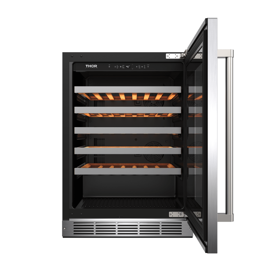 Thor Kitchen 24-inch Single Zone Wine Cooler, 46 Wine Bottle Capacity - Model Twc24us