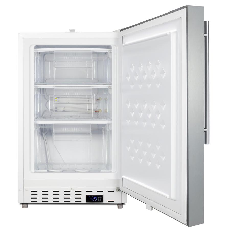 20" Wide Built-in Healthcare All-freezer, ADA Compliant