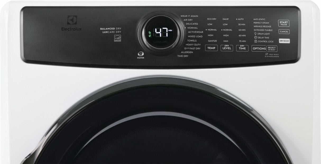 Front Load Perfect Steam™ Electric Dryer with Balanced Dry™ and Instant Refresh - 8.0 Cu. Ft.