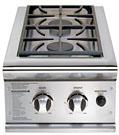 Brushed Stainless Steel Side Burners - 30" Cart Mount