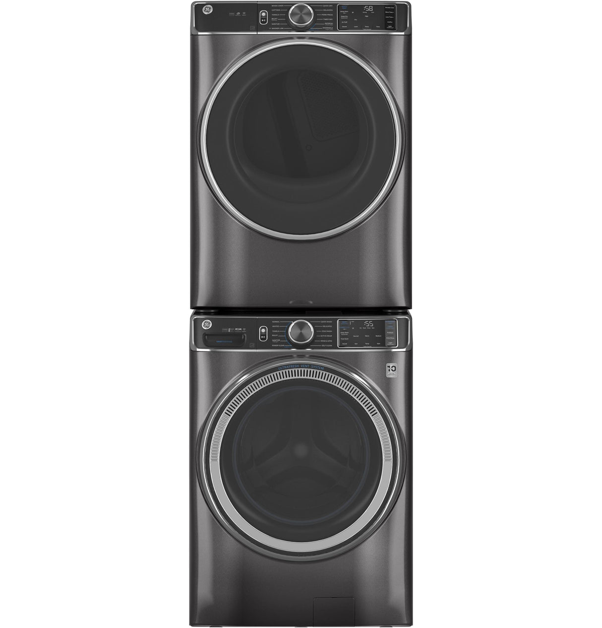 GE® 5.0 cu. ft. Capacity Smart Front Load ENERGY STAR® Steam Washer with SmartDispense™ UltraFresh Vent System with OdorBlock™ and Sanitize + Allergen