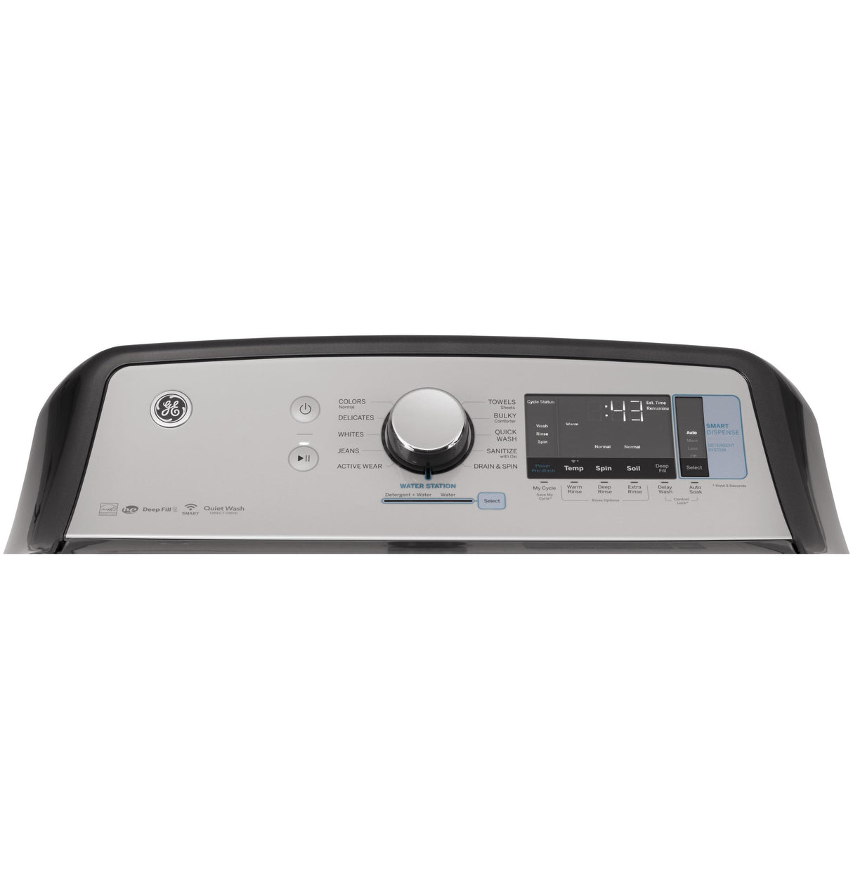 GE® ENERGY STAR® 5.2 cu. ft. Capacity Smart Washer with Sanitize w/Oxi and SmartDispense