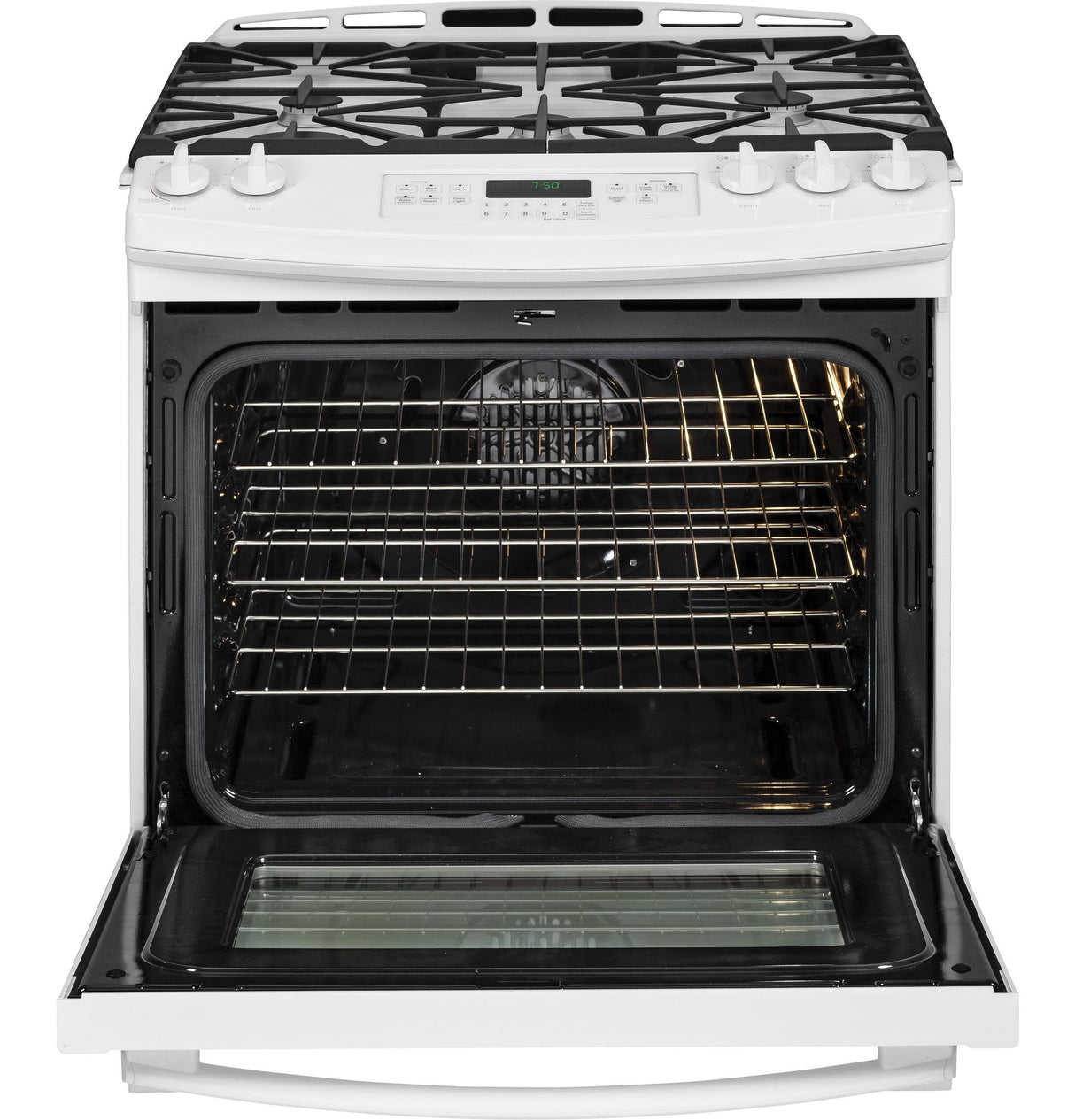 GE® 30" Slide-In Front Control Gas Range