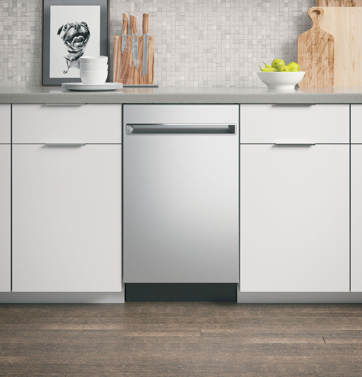 GE Profile™ ENERGY STAR® 18" ADA Compliant Stainless Steel Interior Dishwasher with Sanitize Cycle