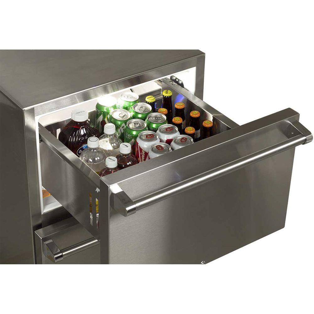 24-In Outdoor Built-In Refrigerated Drawers with Door Swing - Field Reversible