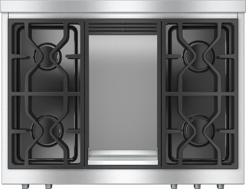 KMR 1136 LP RangeTop with 4 burners and griddle for versatility and performance