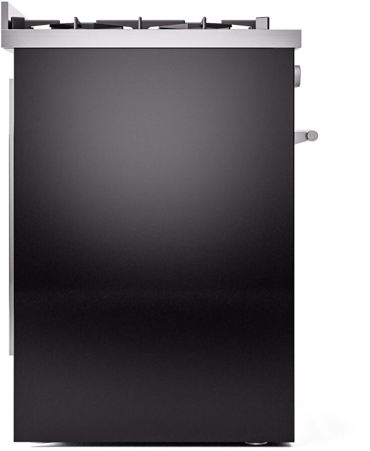 Professional Plus II 30 Inch Dual Fuel Natural Gas Freestanding Range in Glossy Black with Trim