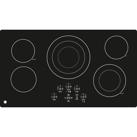 GE® 36" Built-In Touch Control Electric Cooktop