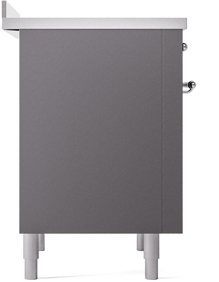 Nostalgie II 36 Inch Electric Freestanding Range in Matte Graphite with Chrome Trim