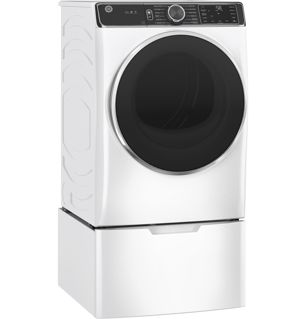 GE® ENERGY STAR® 7.8 cu. ft. Capacity Smart Front Load Electric Dryer with Steam and Sanitize Cycle