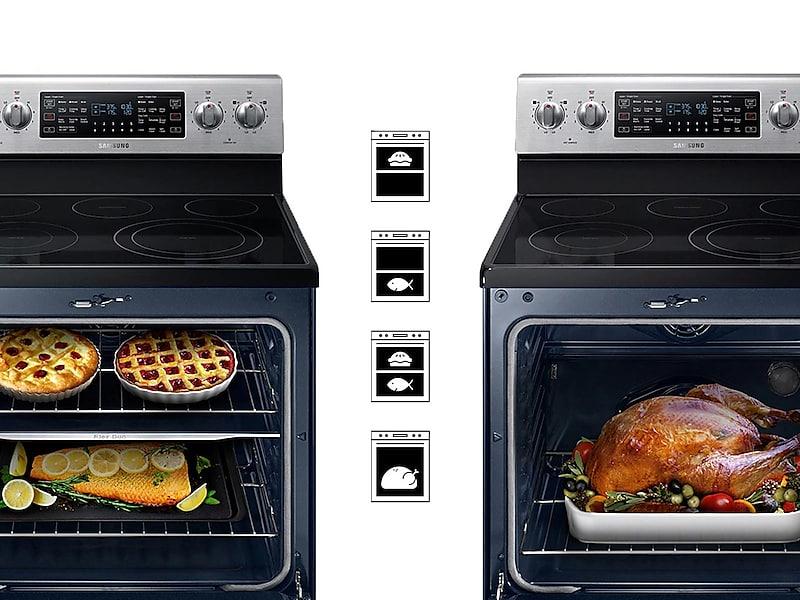 5.9 cu ft. Smart Freestanding Electric Range with Flex Duo™ & Dual Door in Stainless Steel