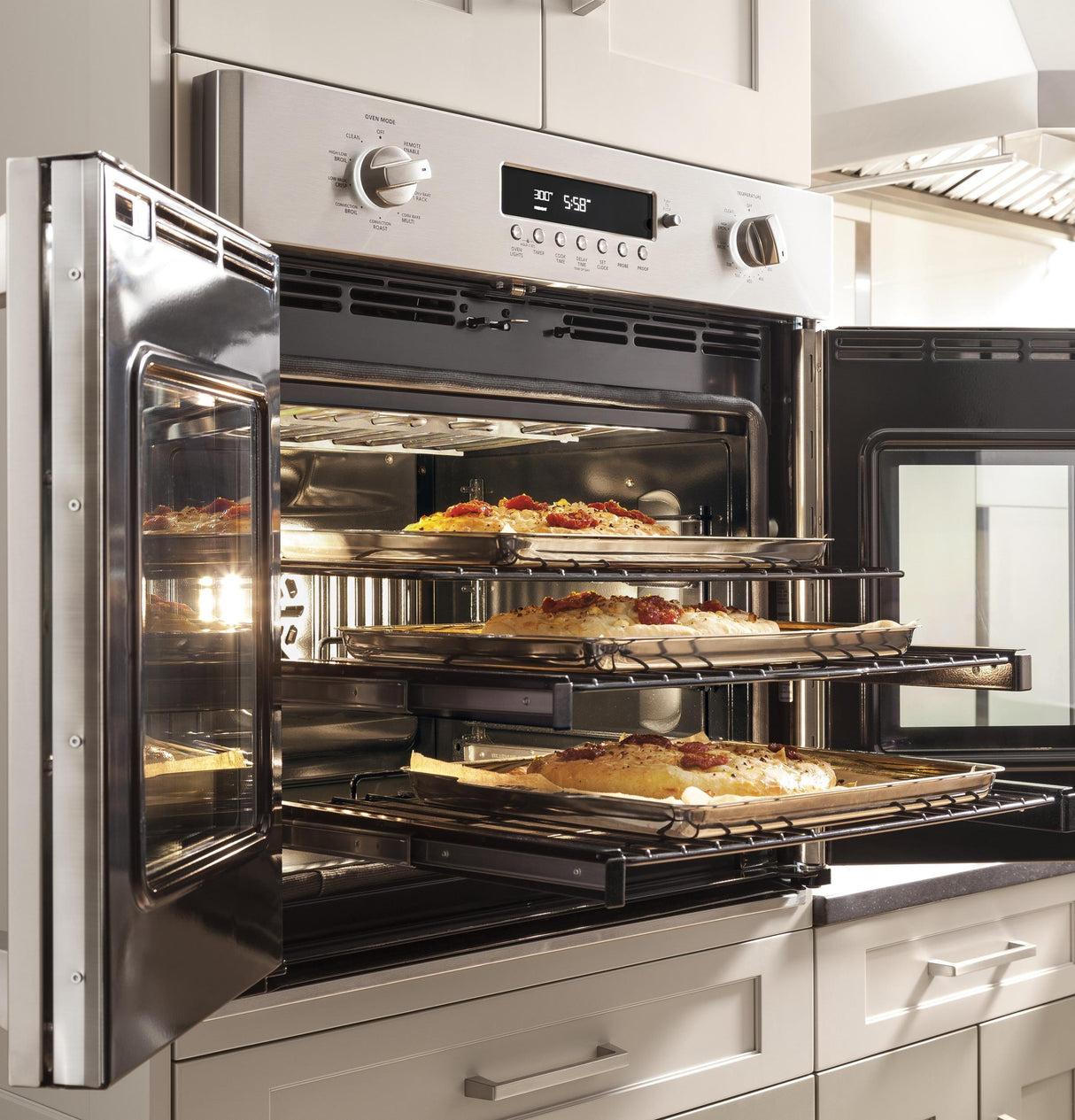Monogram 30" Professional French-Door Electronic Convection Single Wall Oven