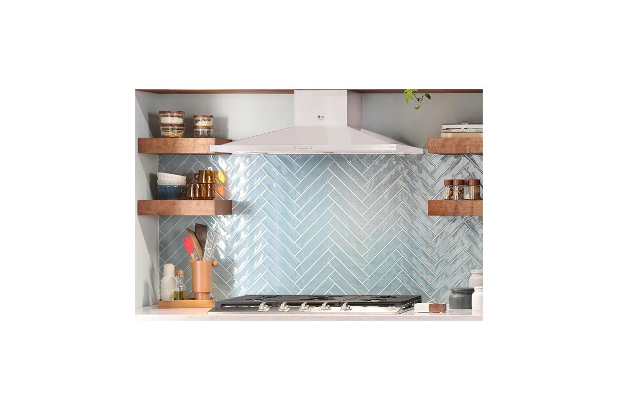 36" LG STUDIO Wall Mount Range Chimney Hood - Essence White